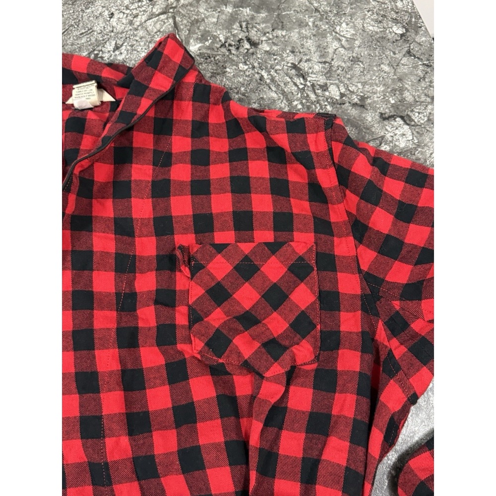 Duluth Trading Free Swingin 100% Flannel Robe Buffalo Plaid Pockets Sz XXL - Picture 3 of 7